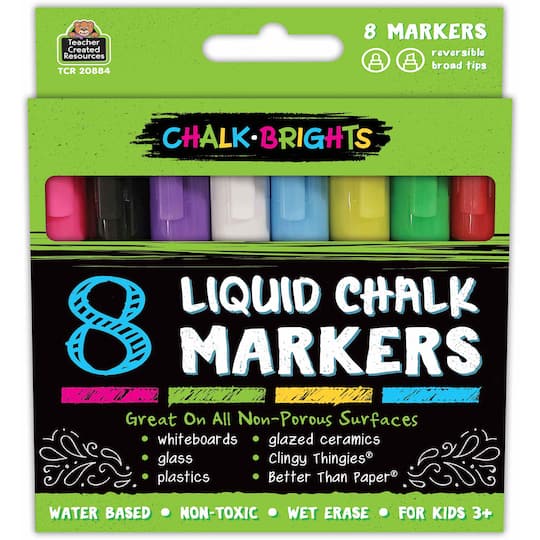 Teacher Created Resources Chalk Brights Liquid Chalk Markers, 8ct.